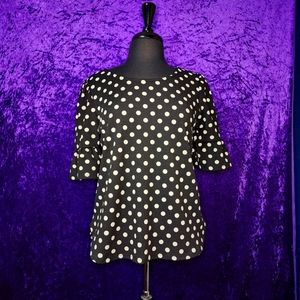 Green Envelope Polka Dot Top